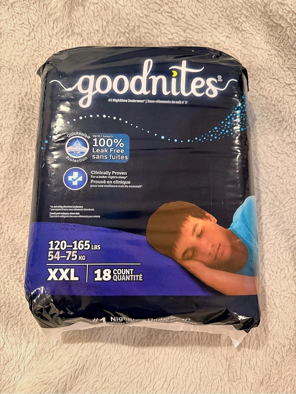 goodnites Nighttime Underwear Boys XXL 18 Count NWT
